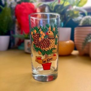 Vintage 12 Days of Christmas 12oz glass, Day 1, from Indiana Glass